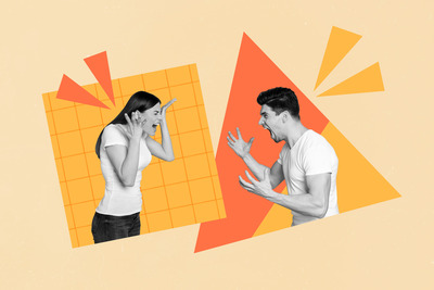 Illustration de personnes discutant vivement.