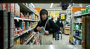 Personne mettant des chips dans un sac